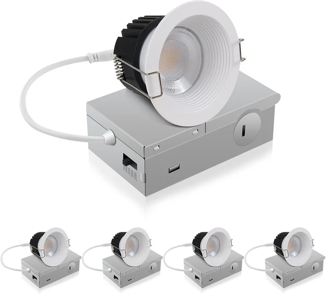 Main image of Adetu 4 Pack 3 Inch 5CCT Anti-Glare LED Downlight, Recessed Ceiling Light