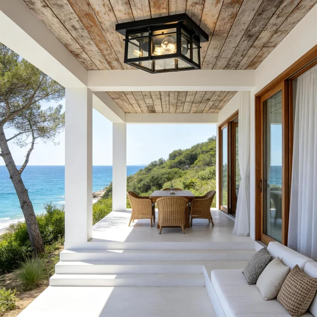 Alt view image 3 of 7 - Flush Mount Ceiling Light Fixtures,Outdoor Ceiling Porch Light