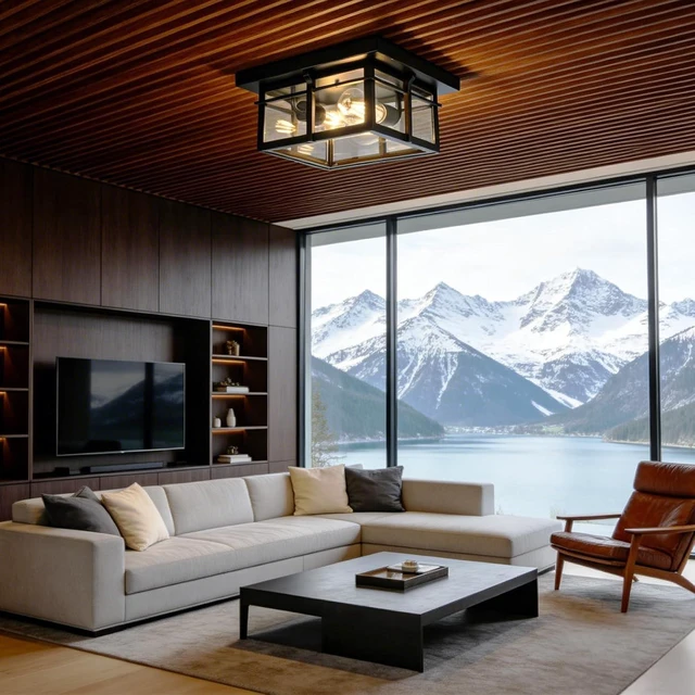 Alt view image 7 of 7 - Flush Mount Ceiling Light Fixtures,Outdoor Ceiling Porch Light