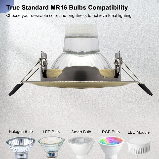 Alt view image 4 of 7 - LTBLIGHT 10 Pack 3 inch Recessed Ceiling Downlight Fitting, Antique Brass
