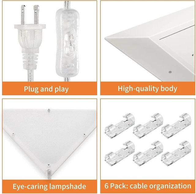 Alt view image 5 of 7 - Corner Light, LED Triangle Corner Ceiling Light, 1 Pack