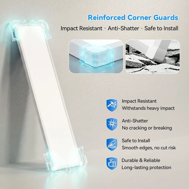 Alt view image 7 of 7 - AIKVSXER 1x4 LED Flat Panel Light Surface Mount, 2.4G Switch & App, 2 Pack