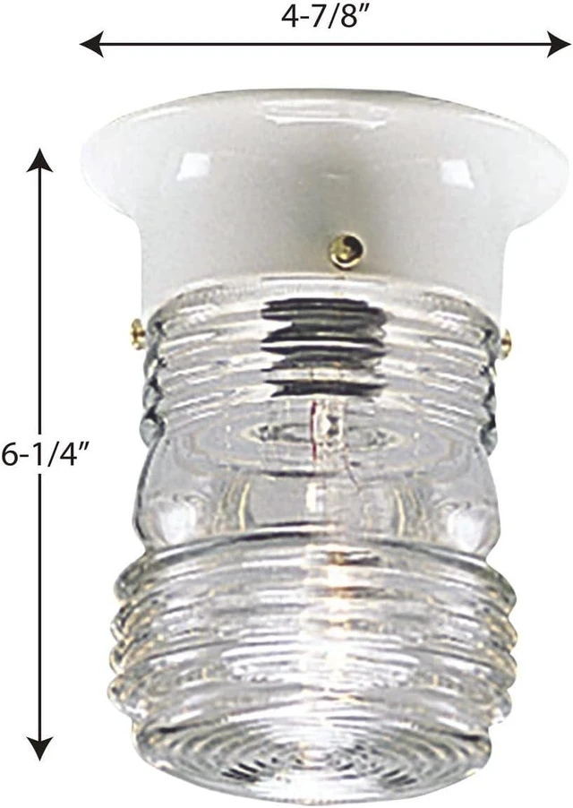 Alt view image 5 of 5 - Progress Lighting Outdoor Flush Mount Light, White