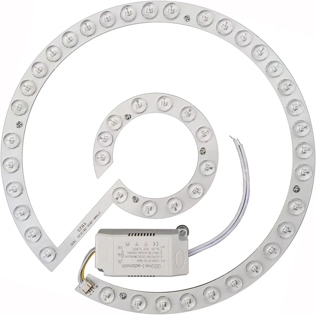 Main image of 36W LED Close to Ceiling Flush Mount Fan Fandelier Retrofit Light Kit Replacement Engine Panel Board Light Bulb, 3CCT 3000K/4500K/6000K (36W)