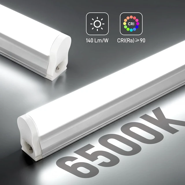 Alt view image 3 of 7 - Pak T5 LED Shop Light 4FT 2800LM 6500K 20W Garage Cabinet Lighting 6 Pack