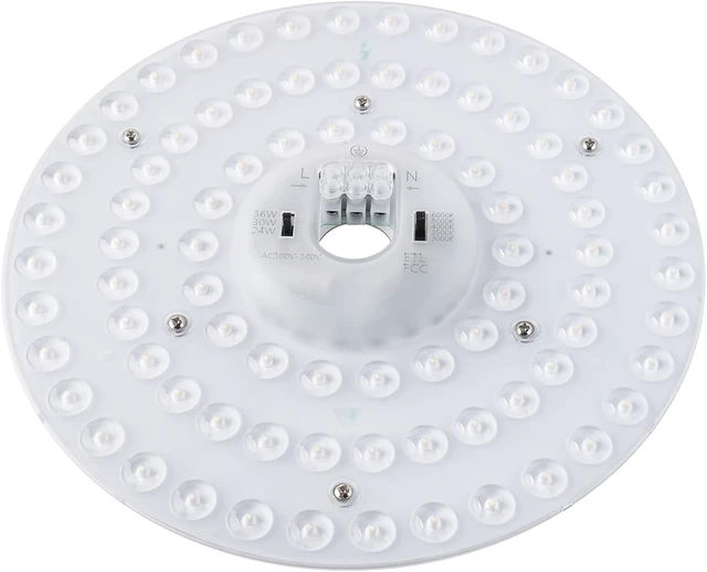 Alt view image 2 of 7 - 9" 36W LED Ceiling Fan Light Retrofit Kit, Ceiling Light Replacement kit, 5CCT 3000K 3500K 4000K 5000K 6000K Adjustable, 24W 30W 36W Switch, 4300LM 120V ETL (36, Watts)