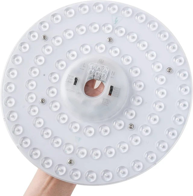 Alt view image 5 of 7 - 9" 36W LED Ceiling Fan Light Retrofit Kit, Ceiling Light Replacement kit, 5CCT 3000K 3500K 4000K 5000K 6000K Adjustable, 24W 30W 36W Switch, 4300LM 120V ETL (36, Watts)