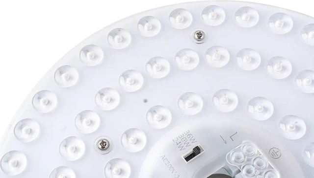 Alt view image 6 of 7 - 9" 36W LED Ceiling Fan Light Retrofit Kit, Ceiling Light Replacement kit, 5CCT 3000K 3500K 4000K 5000K 6000K Adjustable, 24W 30W 36W Switch, 4300LM 120V ETL (36, Watts)