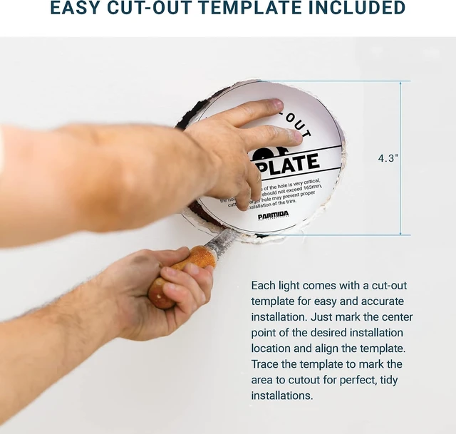 Alt view image 7 of 7 - PARMIDA (6 Pack) 4 Inch Square 5CCT Ultra Thin LED Recessed Lighting with Junction Box, 2700K/3000K/3500K/4000K/5000K 5 Color Selectable, 9W, Dimmable, Canless Wafer Slim Panel Lights, IC Rated, ETL