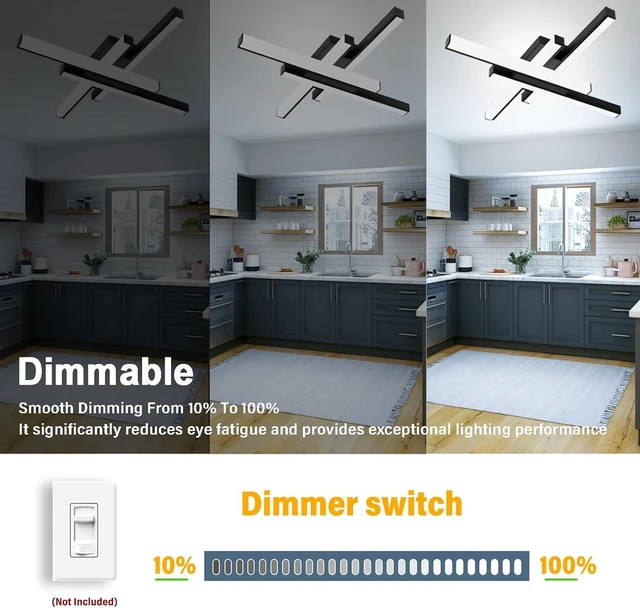 Alt view image 4 of 7 - Modern LED Ceiling Light 24 inch Flush Mount Light Fixture 5700K