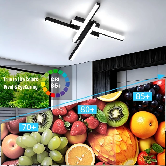 Alt view image 3 of 7 - Modern LED Ceiling Light 24 inch Flush Mount Light Fixture 5700K