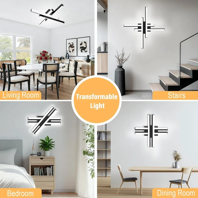 Alt view image 7 of 7 - Modern LED Ceiling Light 24 inch Flush Mount Light Fixture 5700K