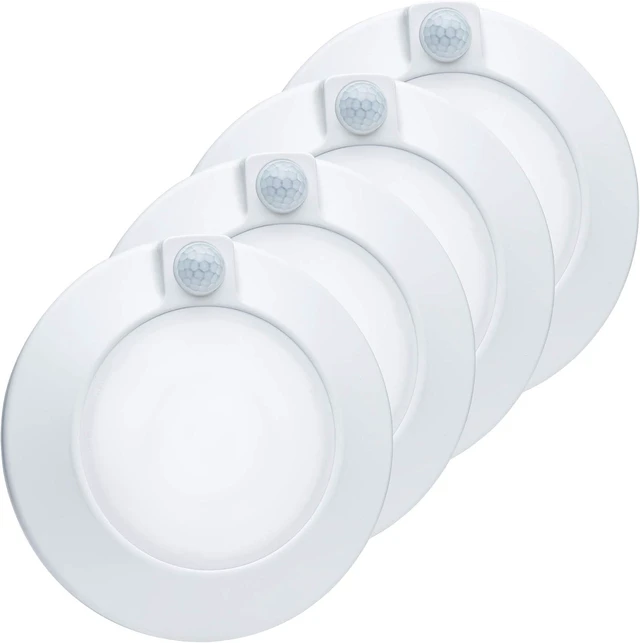 Main image of Closet Lights Motion Sensored Indoor Ceiling Mount LED-10W 5000K Closet Stair Porch Ceiling Pantry Motion Activated Light 6-7/8 Inch 90CRI 600lm Hardwire to Junction Box, No Battery, Damp Rated 4 Pack