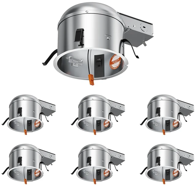 Main image of 6 Inch Remodel Recessed Light Housing,Can Light Housing 6 Pack