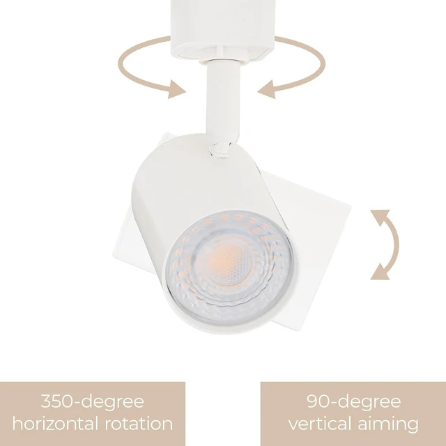 Alt view image 2 of 7 - Amped Collection LED 10W Track Head 3000K Warm White Energy Efficient in White for H Track, Standard 3-Wire Track System (Single Light)