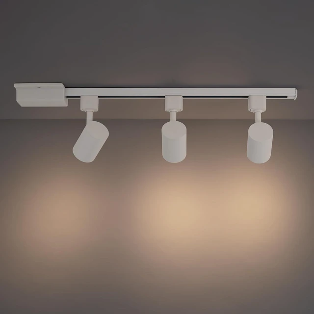 Alt view image 5 of 7 - Amped Collection LED 10W Track Head 3000K Warm White Energy Efficient in White for H Track, Standard 3-Wire Track System (Single Light)