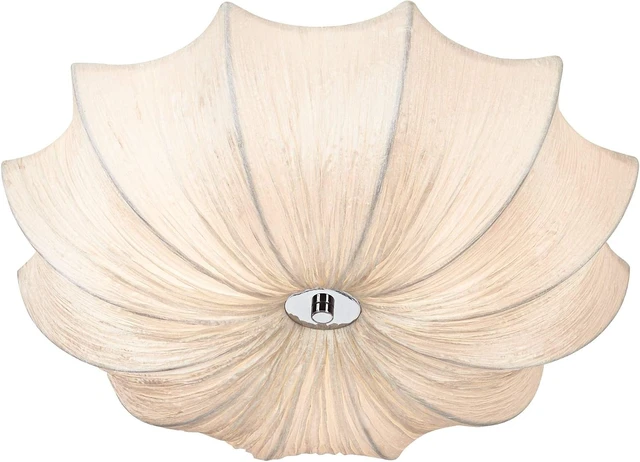 Alt view image 2 of 7 - Planetarium 21" Wide Modern White Fabric Flush Mount Ceiling Light Fixture