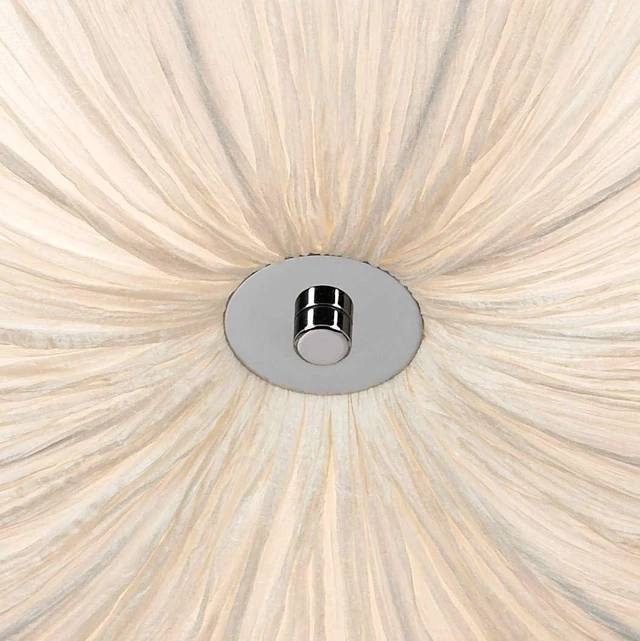 Alt view image 3 of 7 - Planetarium 21" Wide Modern White Fabric Flush Mount Ceiling Light Fixture