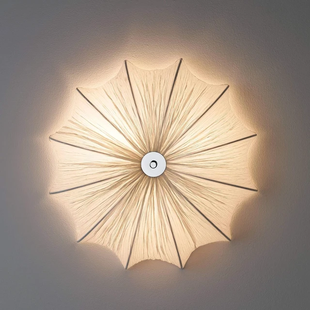 Alt view image 6 of 7 - Planetarium 21" Wide Modern White Fabric Flush Mount Ceiling Light Fixture
