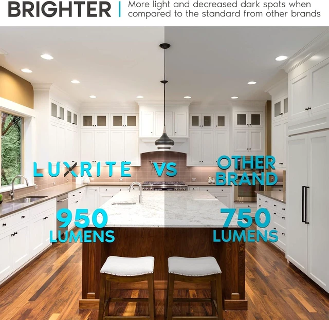 Alt view image 4 of 6 - LUXRITE 4 Inch LED Recessed Can Lights, 14W=75W, 950 Lumens CRI 90 (4 Pack)