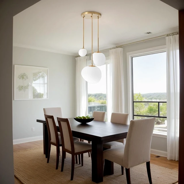 Alt view image 7 of 7 - EFPefect 3 Lights Pendant Light for Kitchen Island Modern Globe Cluster Chandelier Ceiling Light Fixture for Dining Living Room Bedroom