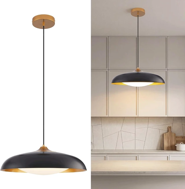 Main image of kudos 21 Inch Black and Gold LED Pendant Light, KDPL02-BK-L