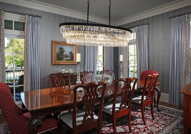 Alt view image 3 of 7 - TOCHIC Modern Crystal Chandelier 47 in Black Oval Dining Room Light Fixture