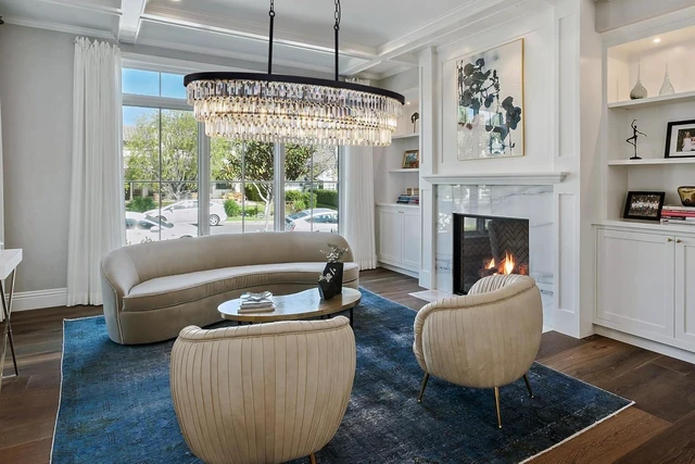 Alt view image 5 of 7 - TOCHIC Modern Crystal Chandelier 47 in Black Oval Dining Room Light Fixture