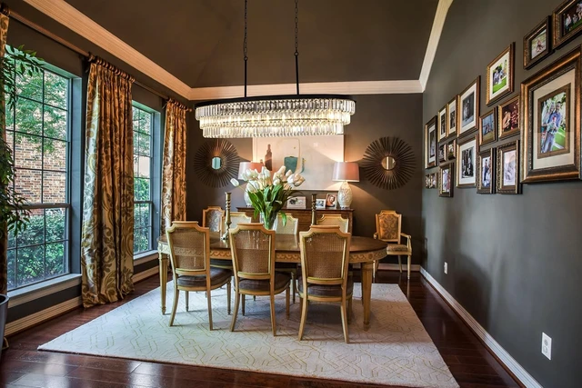 Alt view image 6 of 7 - TOCHIC Modern Crystal Chandelier 47 in Black Oval Dining Room Light Fixture