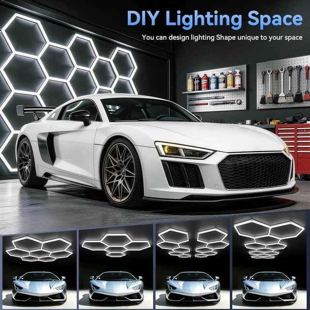 Alt view image 2 of 7 - 58Lights LED Hexagon Honeycomb Lights,14-Hex Honeycomb Lights