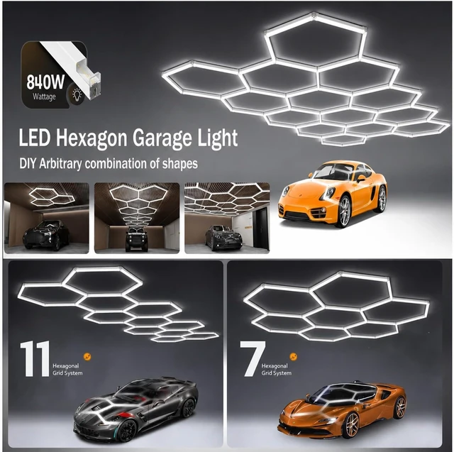 Alt view image 3 of 7 - 58Lights LED Hexagon Honeycomb Lights,14-Hex Honeycomb Lights