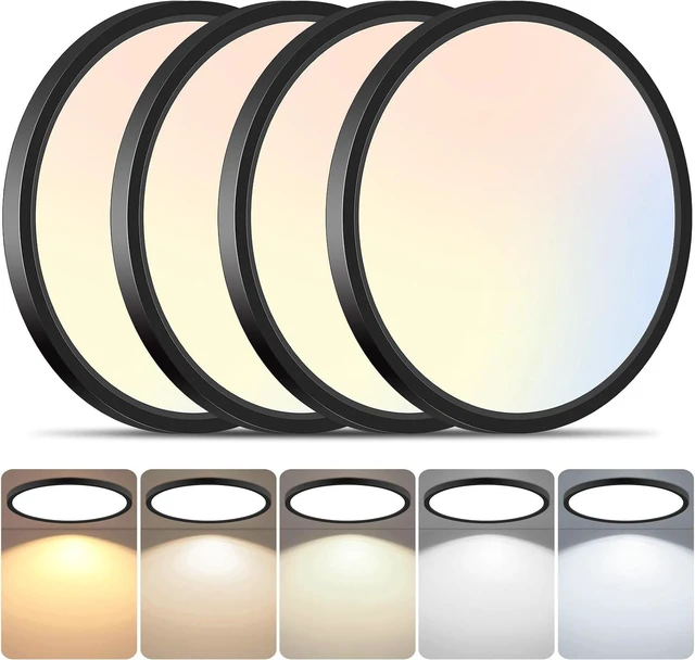Main image of Brightever 12 Inch LED Flush Mount Ceiling Light Fixture 5CCT Dimmable 24W