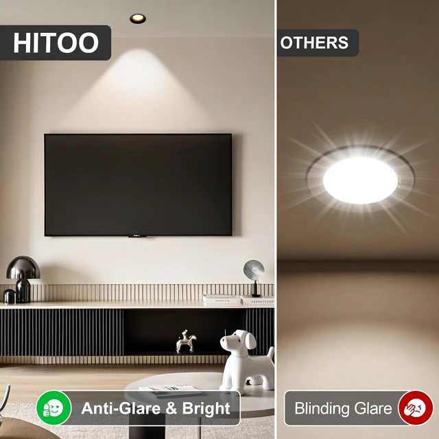 Alt view image 6 of 7 - 3 Inch LED Recessed Lights, Dimmable, 3CCT, CRI98, Trimless Ceiling Light
