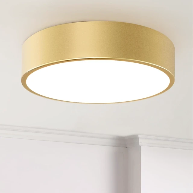Alt view image 2 of 7 - 11.8 Inch Gold Flush Mount Ceiling Light,Elegant 2-Light Fixture