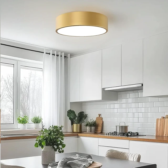 Alt view image 7 of 7 - 11.8 Inch Gold Flush Mount Ceiling Light,Elegant 2-Light Fixture