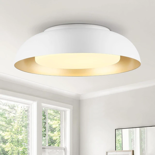 Main image of 15 Inch LED Dimmable Flush Mount Ceiling Light, Frosted Glass Shade