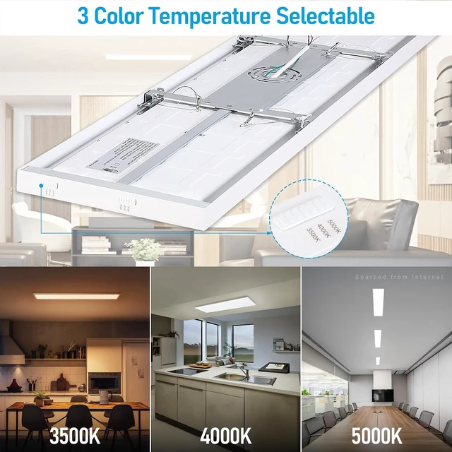 Alt view image 2 of 7 - LEONLITE 50W/40W/30W 3CCT 1x4 LED Flat Panel Light, 120-277V, Surface Mount