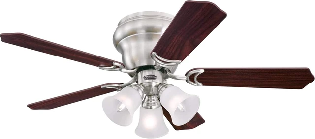 Main image of Westinghouse Contempra Trio Ceiling Fan with Light, 42-Inch, Brushed Nickel