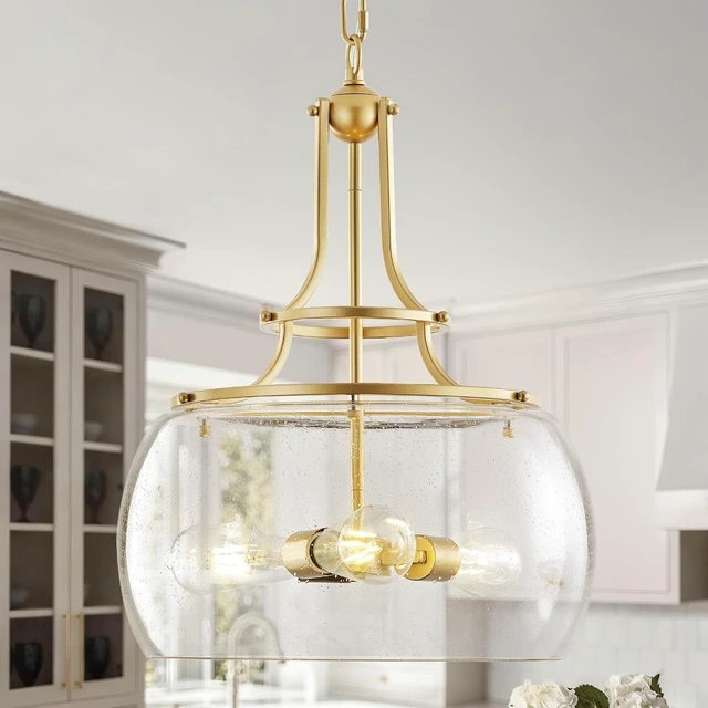 Main image of KARTOOSH Gold Chandelier Kitchen Pendant Lighting Over Island