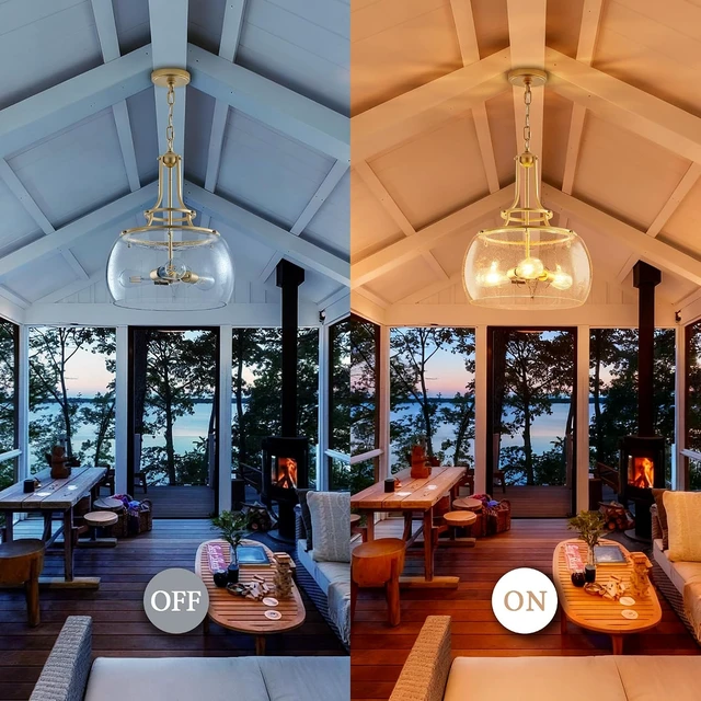 Alt view image 7 of 7 - KARTOOSH Gold Chandelier Kitchen Pendant Lighting Over Island