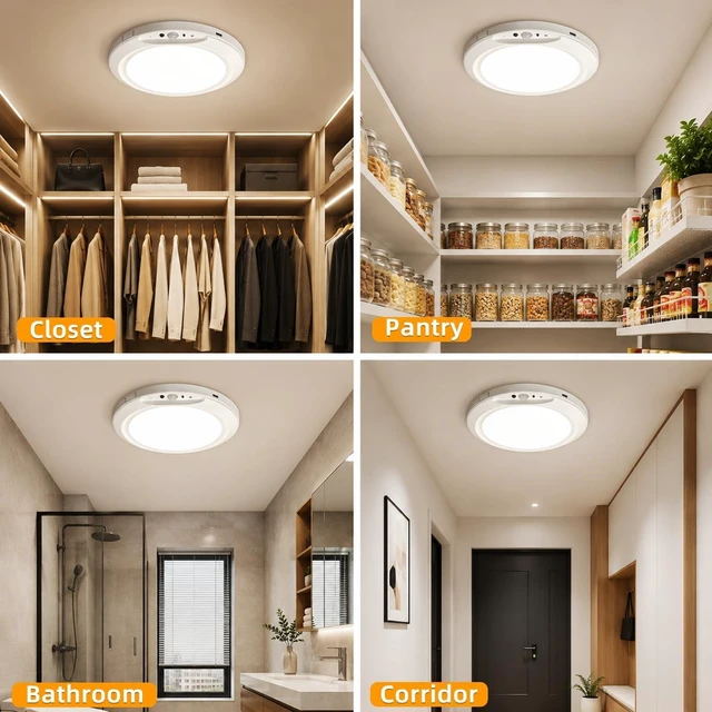 Alt view image 2 of 7 - Rechargeable Motion Sensor Ceiling Light Motion Sensor Light