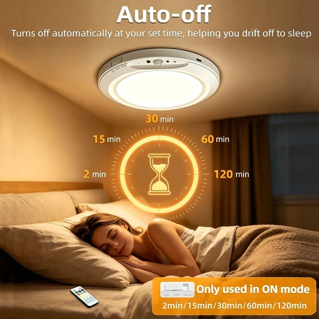 Alt view image 6 of 7 - Rechargeable Motion Sensor Ceiling Light Motion Sensor Light