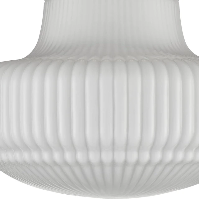 Alt view image 2 of 7 - CLAXY Modern Gold Schoolhouse Ceiling Light Semi-Flush Mount Ribbed Shade