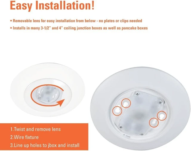 Alt view image 4 of 5 - HALO HLCE 6-Pack 6 in LED Disk Ceiling Light 3000K 940lm 90 CRI Dimmable