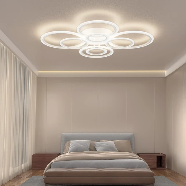 Alt view image 4 of 7 - Modern LED Ceiling Light, 31.8-Inch, 3 Color Temps, 3348LM