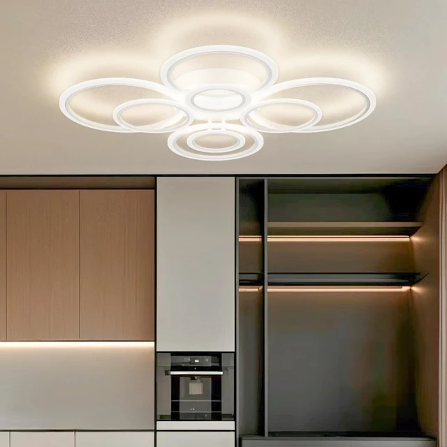 Alt view image 7 of 7 - Modern LED Ceiling Light, 31.8-Inch, 3 Color Temps, 3348LM