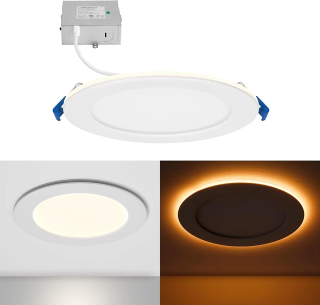 Alt view image 2 of 7 - Maxxima 6" Slim Recessed LED Downlight with Night Light, 900 Lumens, 5 CCT