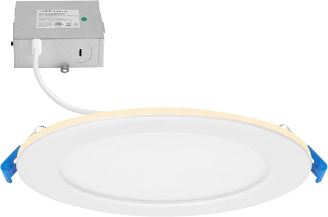Alt view image 3 of 7 - Maxxima 6" Slim Recessed LED Downlight with Night Light, 900 Lumens, 5 CCT