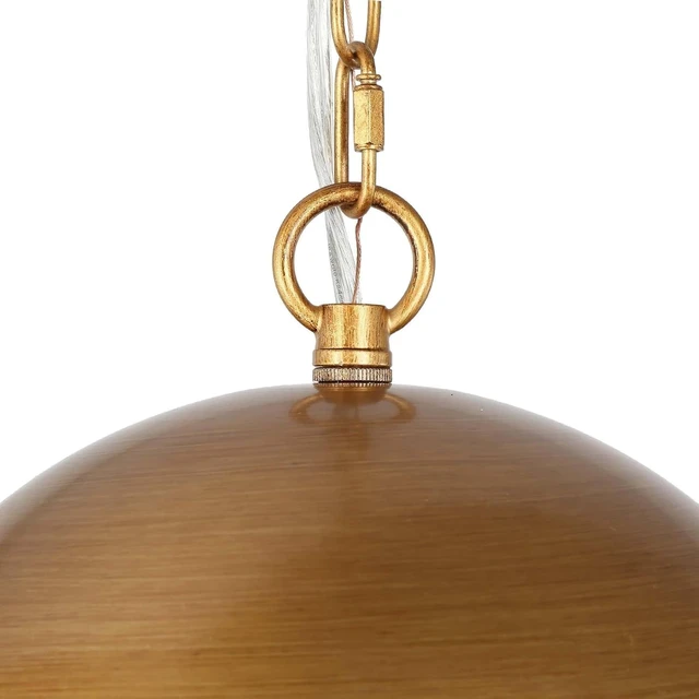 Alt view image 6 of 7 - KSANA Pendant Light Kitchen Island, 10" Modern Gold Pendant Lighting Dome Shade Pendant Light Fixtures for Kitchen, Dining Room, Hallway, Brushed Antique Gold Finish