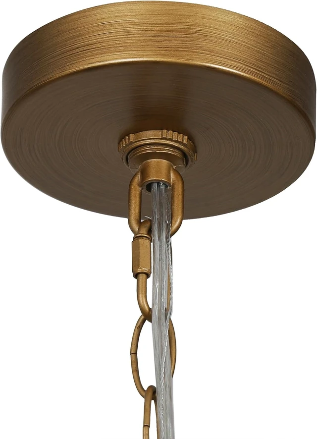 Alt view image 7 of 7 - KSANA Pendant Light Kitchen Island, 10" Modern Gold Pendant Lighting Dome Shade Pendant Light Fixtures for Kitchen, Dining Room, Hallway, Brushed Antique Gold Finish